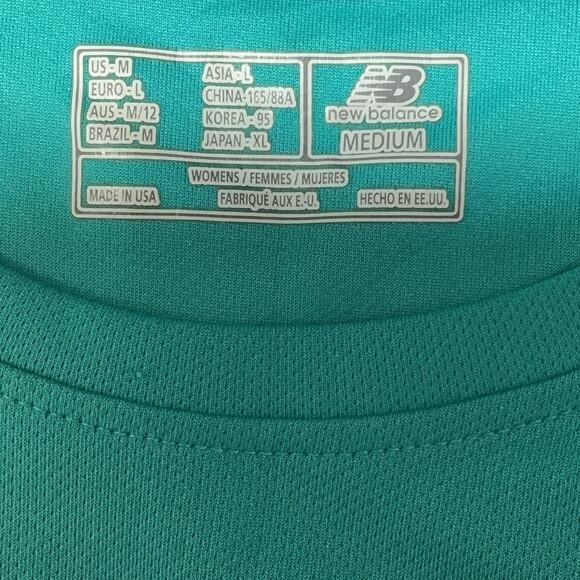 NEW BLANCE M Green Pullover Raglan Long Sleeve Round Neck Athletic Top B131 - Picture 5 of 7